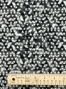 1 7/8 YD Polyester/Lycra - Triangles in Gray