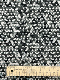 1 7/8 YD Polyester/Lycra - Triangles in Gray