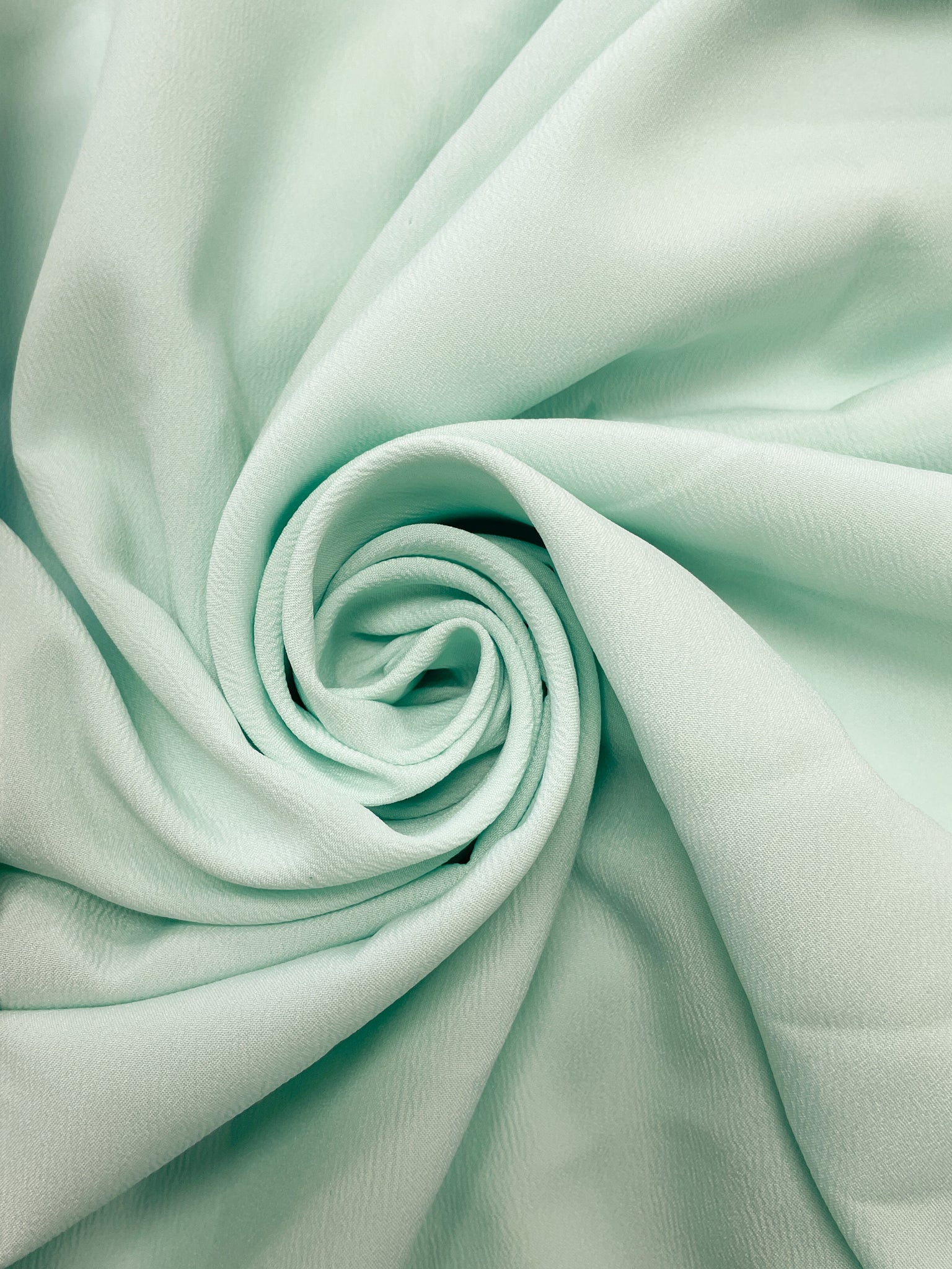 5 YD Nylon with Embossed Crepe Texture Vintage - Pastel Mint Green