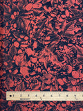 Rayon Vintage - Black with Orange Leaves and Berries