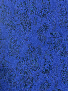 Rayon Vintage - Royal Blue with Black Paisley