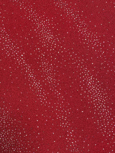 1 3/4 YD Polyester Stretch Knit - Red with Glitter