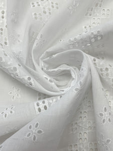 Poly/Cotton Batiste Eyelet - White