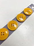 Button Plastic Set of 3 or 4 - Yellow