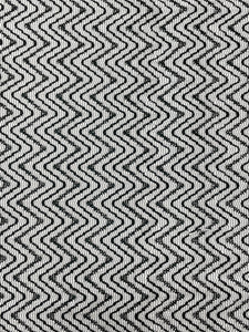 1 3/4 YD Nylon Stretch Knit - Black and White Zig-Zag