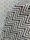 1 3/4 YD Nylon Stretch Knit - Black and White Zig-Zag