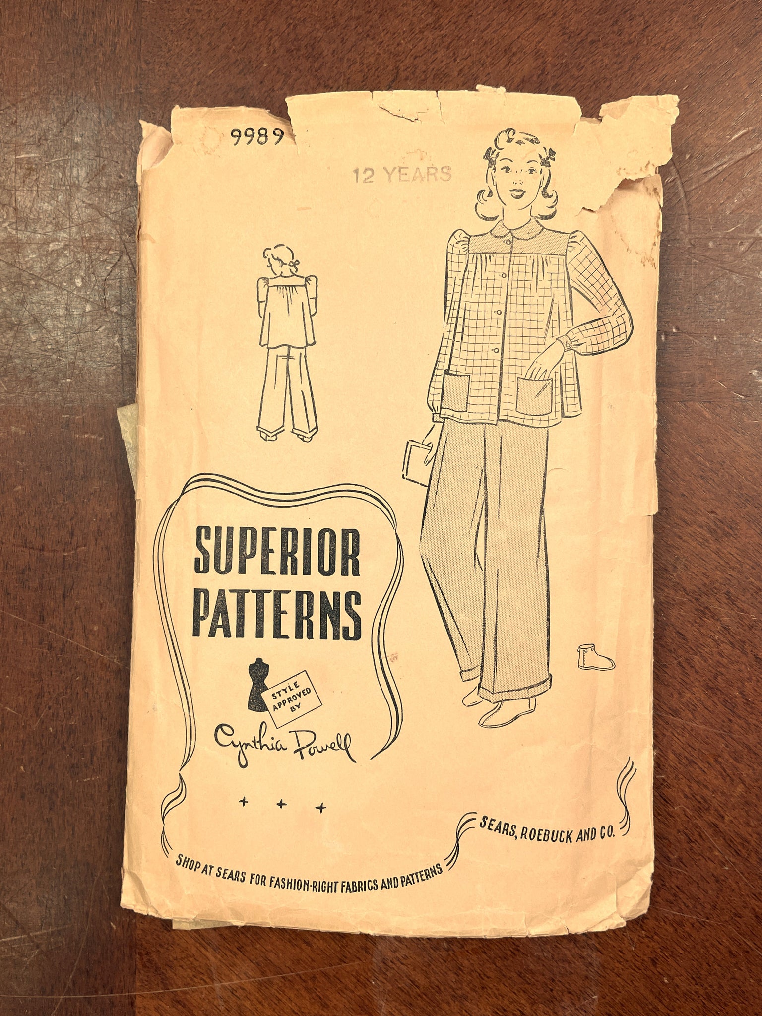 1940's Superior Patterns 9989 Pattern - Pajamas