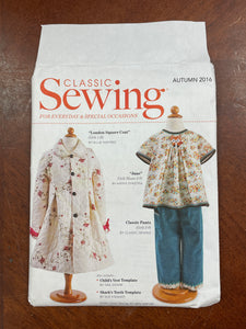 2016 Classic Sewing Autumn 2016 Pattern - Coat, Blouse and Pants FACTORY FOLDED