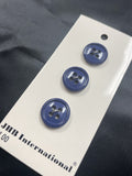 Button Plastic Set of 3 - Navy Blue