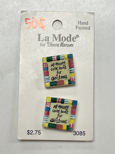 SALE Button Set of 2 Vintage - Quilts