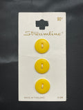 Button Plastic Set of 3 - Yellow