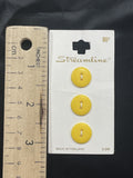 Button Plastic Set of 3 - Yellow