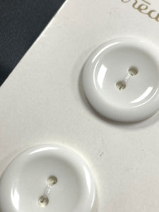 Button Plastic Set of 2 - White