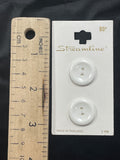 Button Plastic Set of 2 - White