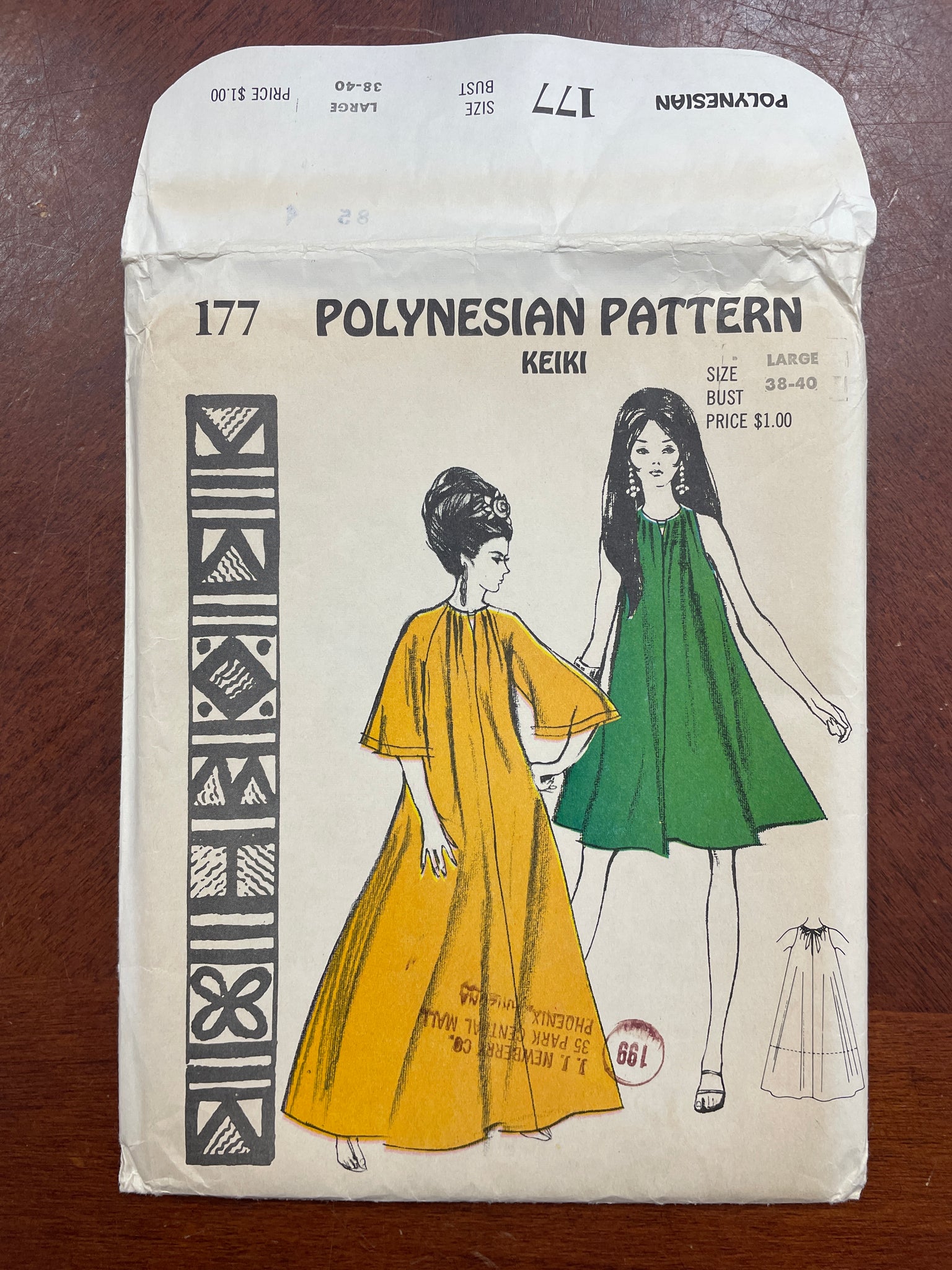 1960's Polynesian Pattern 177 - Keiki Dress FACTORY FOLDED