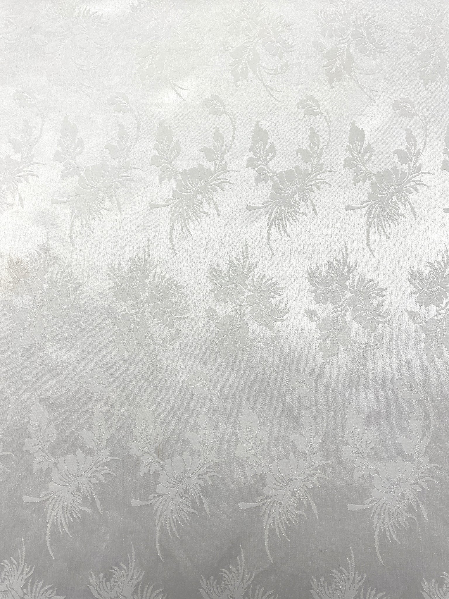 Polyester Floral Jacquard Vintage - White