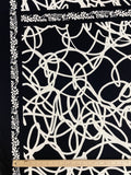 2 YD Polyester Knit Vintage - Black and Off White