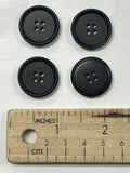 Button Plastic Set of 4 - Black