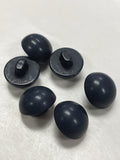 Buttons Plastic Set of 6 - Navy Blue