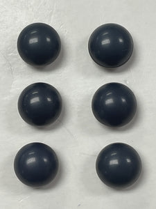 Buttons Plastic Set of 6 - Navy Blue