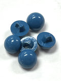 Buttons Plastic Set of 6 - Medium Blue