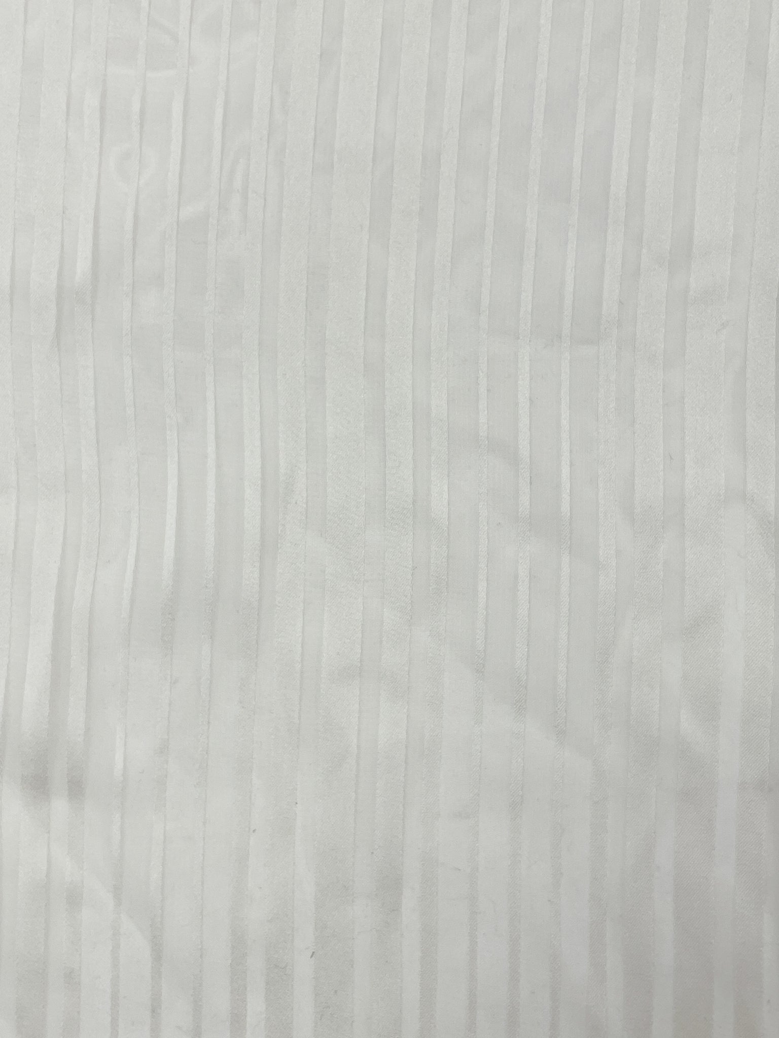 SALE Polyester Chiffon with Self Satin Stripe - Off White