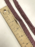 Cotton Bias Tape - Maroon with White Bias Lattice