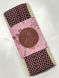 Cotton Bias Tape - Maroon with White Bias Lattice