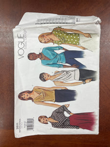 2001 Vogue 2611 Pattern - Women's Blouses FACTORY FOLDED