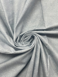 2 3/4 YD Quilting Cotton - Mottled Gray with Tiny Metallic Silver Flecks