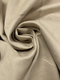 SALE 1 3/8 YD Polyester Micro Suede - Cream