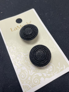 Buttons Plastic Set of 2 - Black