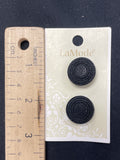 Buttons Plastic Set of 2 - Black