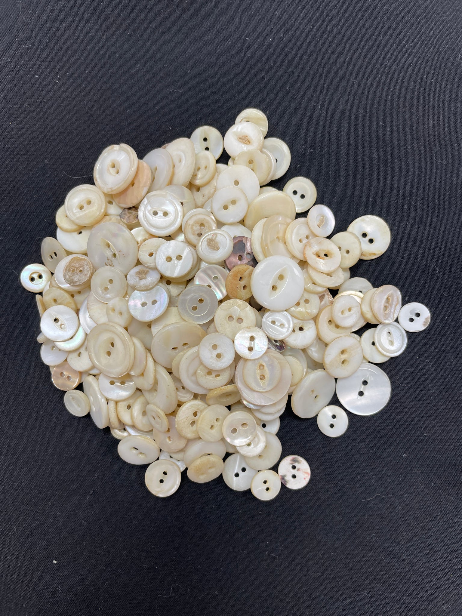 Buttons 1/2 Pound Bundle Vintage - Shell and Stone