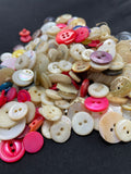 Buttons 1/2 Pound Bundle Vintage - Shell and Stone