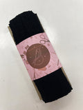 8 1/2 YD Poly Blend Elastic Lace - Black with Hearts