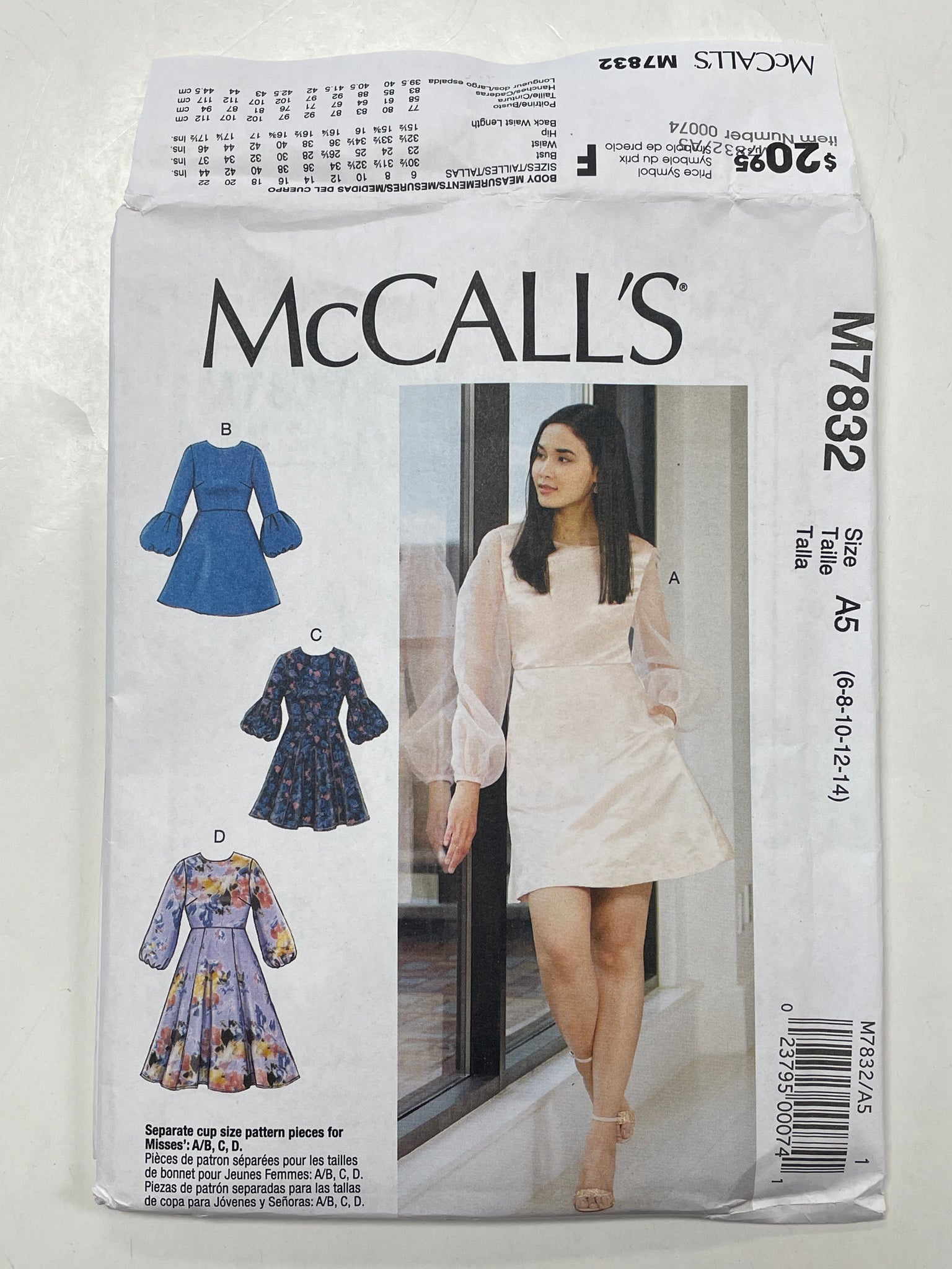 SALE 2018 McCall's 7832 Pattern - Dress FACTORY FOLDED