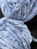 Yarn Velvet Polyester - "Smokey Blue"