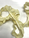 2 3/4 YD Cotton/Poly Ruffled Scalloped Eyelet Lace Trim  - Yellow