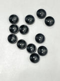 20% OFF SALE Buttons Black Plastic Set of 12 - Black