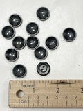 20% OFF SALE Buttons Black Plastic Set of 12 - Black