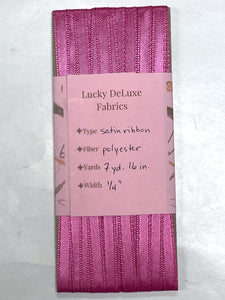 7+ YD Polyester Double Satin Ribbon - Mauve Pink