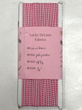 4 1/2 YD Polyester Yarn-Dyed Gingham Ribbon - Pink and White