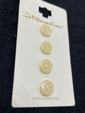 Buttons Plastic Set of 4 - Pearlescent Off White