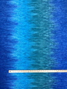 1 5/8 YD Nylon Fortuny Pleated - Ombre Teal to Blue