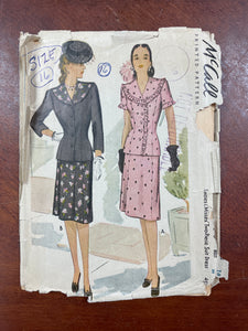 1944 McCall 5703 Pattern - Skirt and Jacket