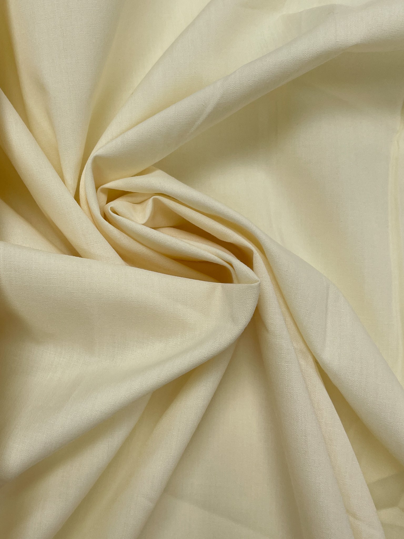 SALE 1 3/4 YD Cotton Blend Batiste - Cream