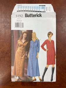 2001 Butterick 3192 Pattern - Women's Dress FACTORY FOLDED