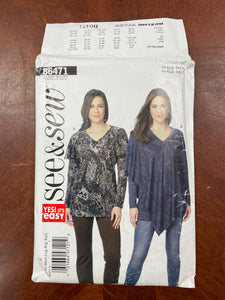 2017 See & Sew 6471 Pattern - Women's Tops FACTORY FOLDED