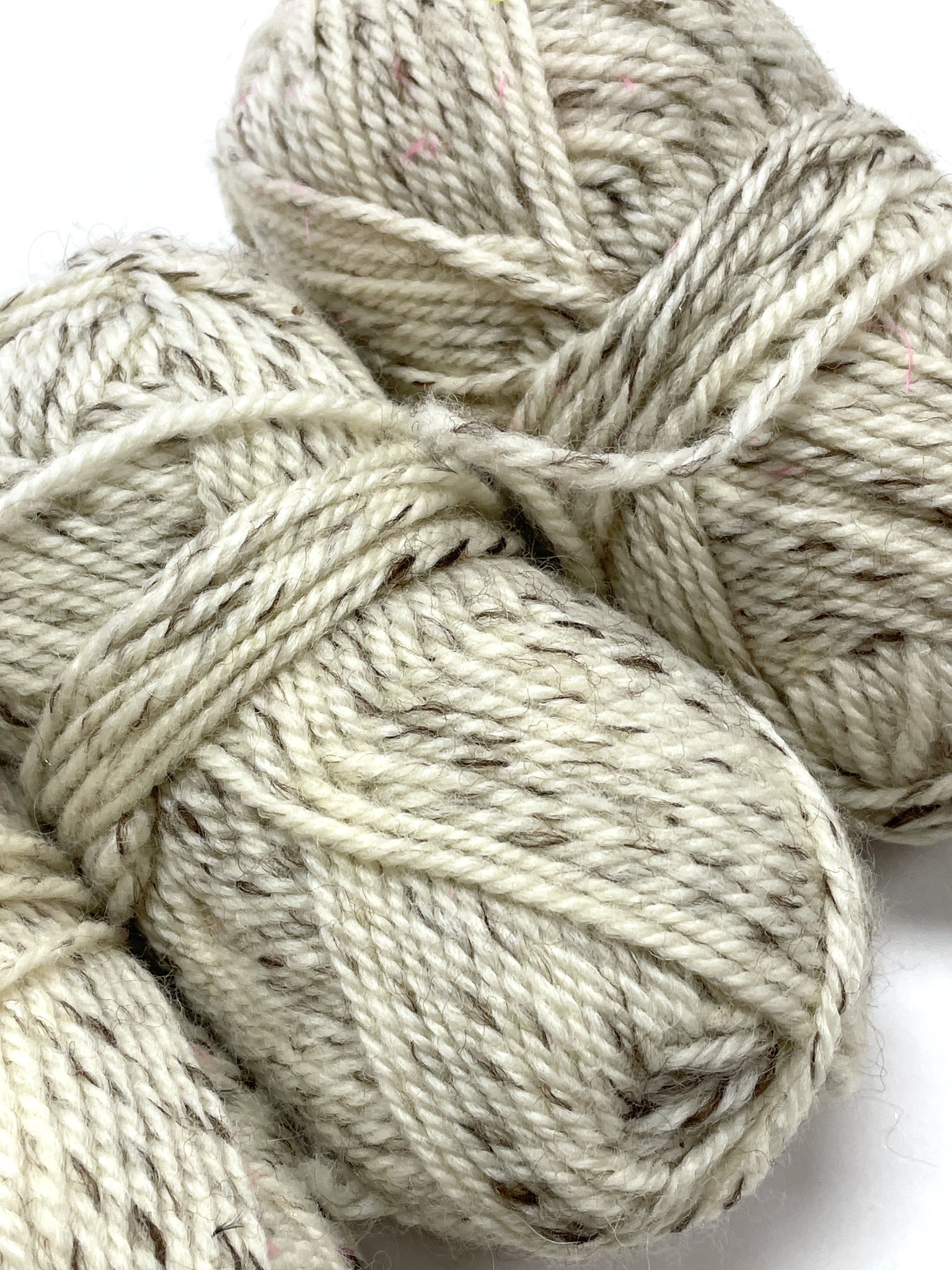 Yarn Wool - Off White with Brown